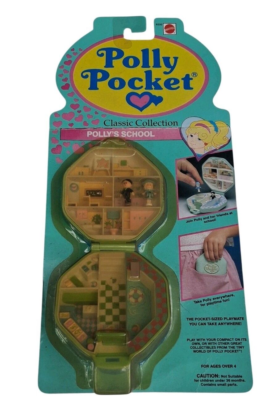 Vintage Polly Pocket Polly's School UK Bluebird 1992 MIB Sealed New In Package